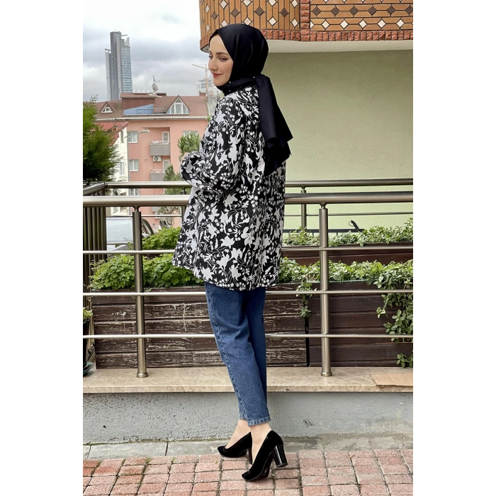 Moda Çizgi Desenli Tunik