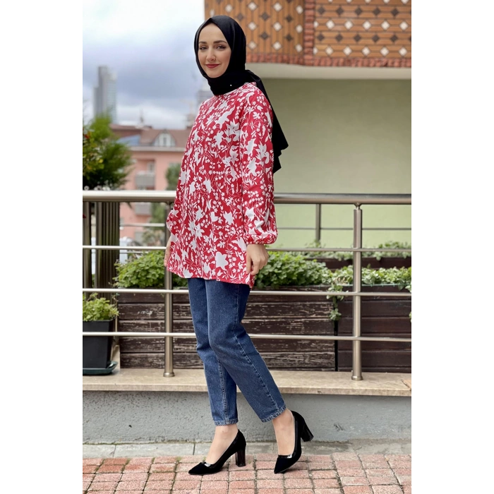 Moda Çizgi Desenli Tunik