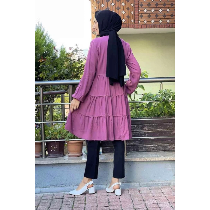 Moda Çizgi Desenli Tunik