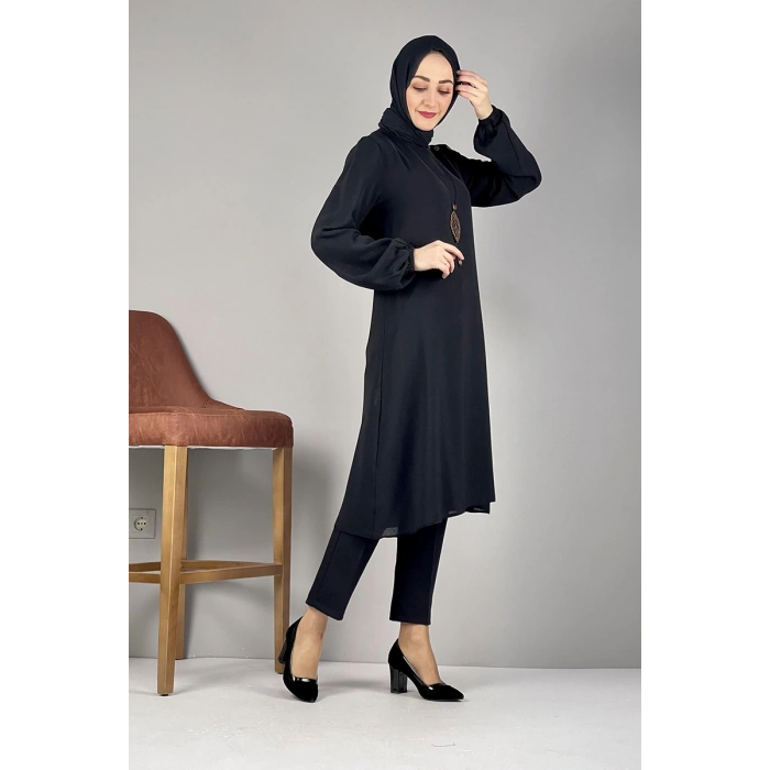 Moda Çizgi Desenli Tunik