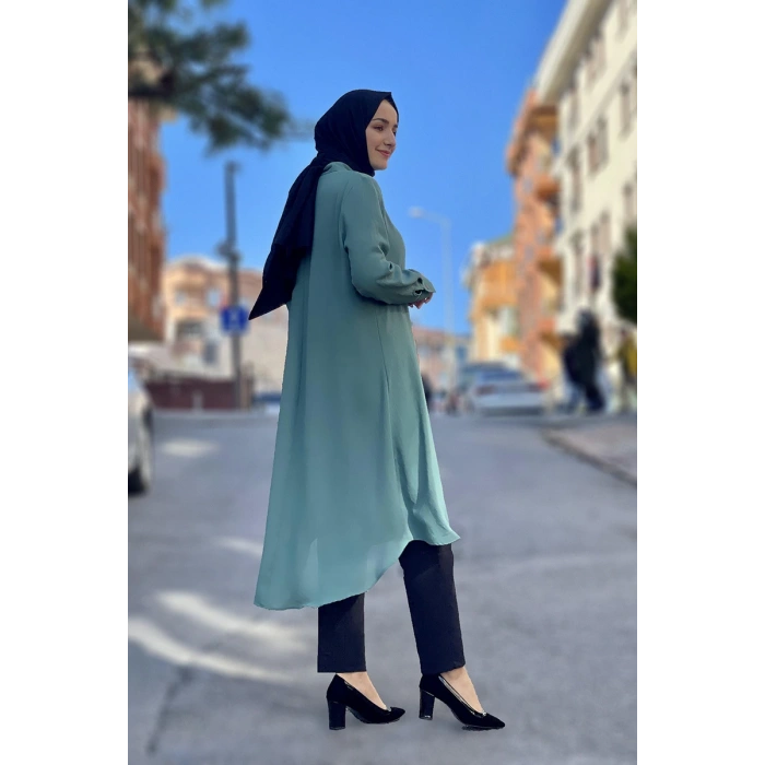 Moda Çizgi Desenli Tunik