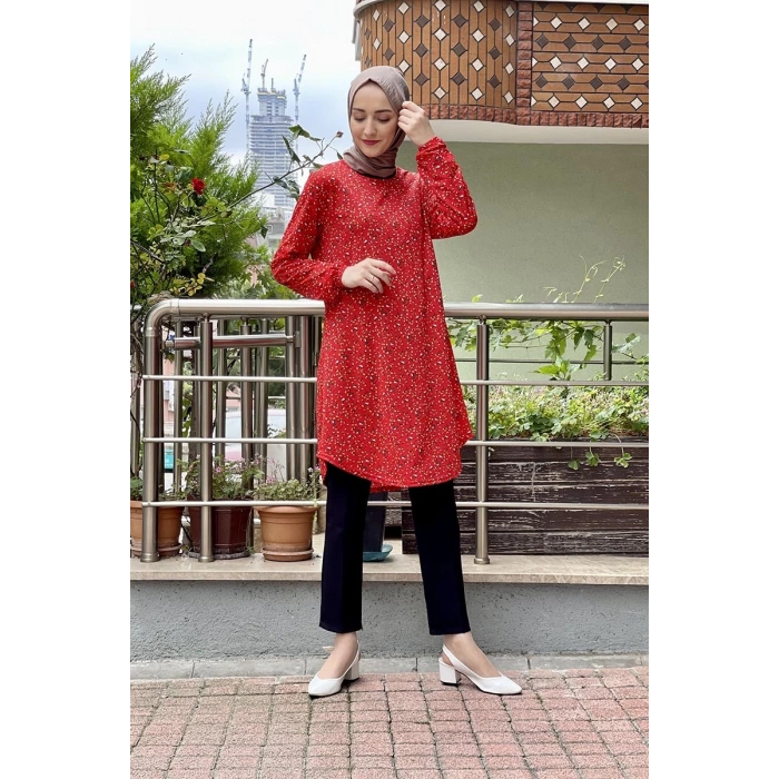 Moda Çizgi Desenli Tunik