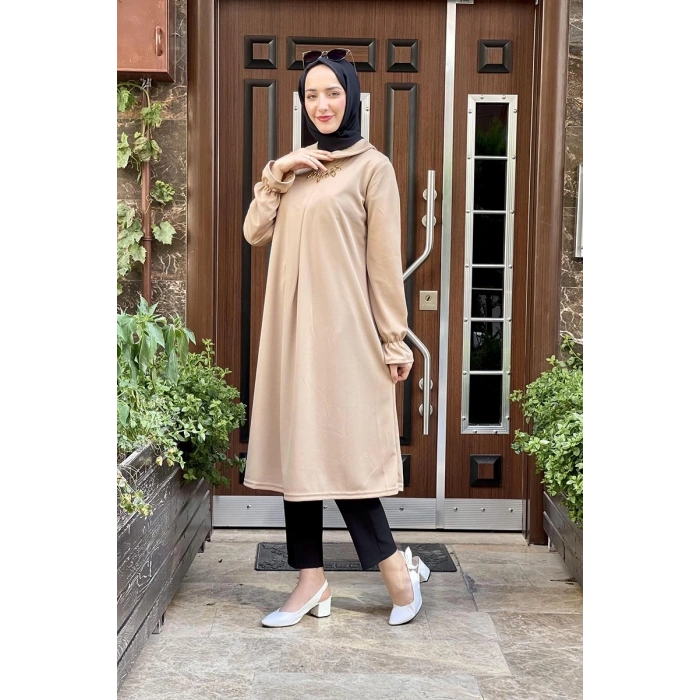 Moda Çizgi Desenli Tunik