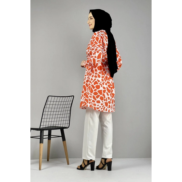 Moda Çizgi Desenli Tunik