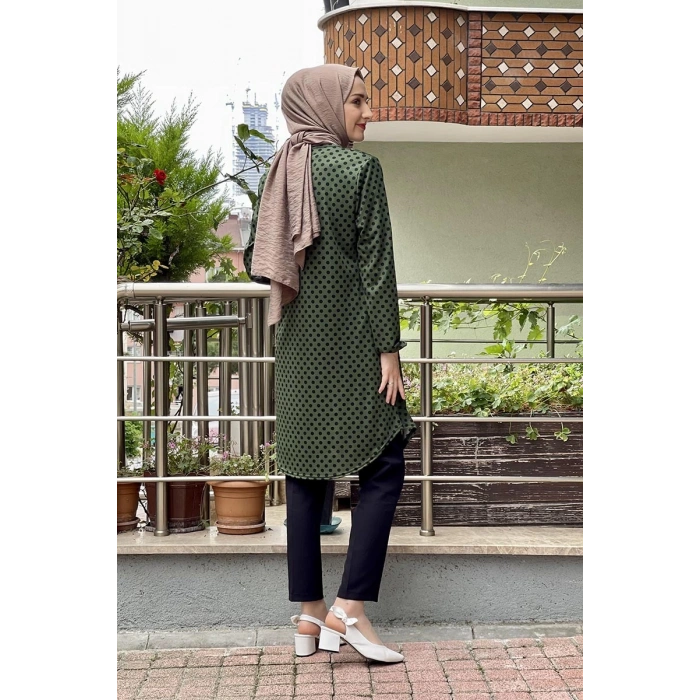 Moda Çizgi Desenli Tunik