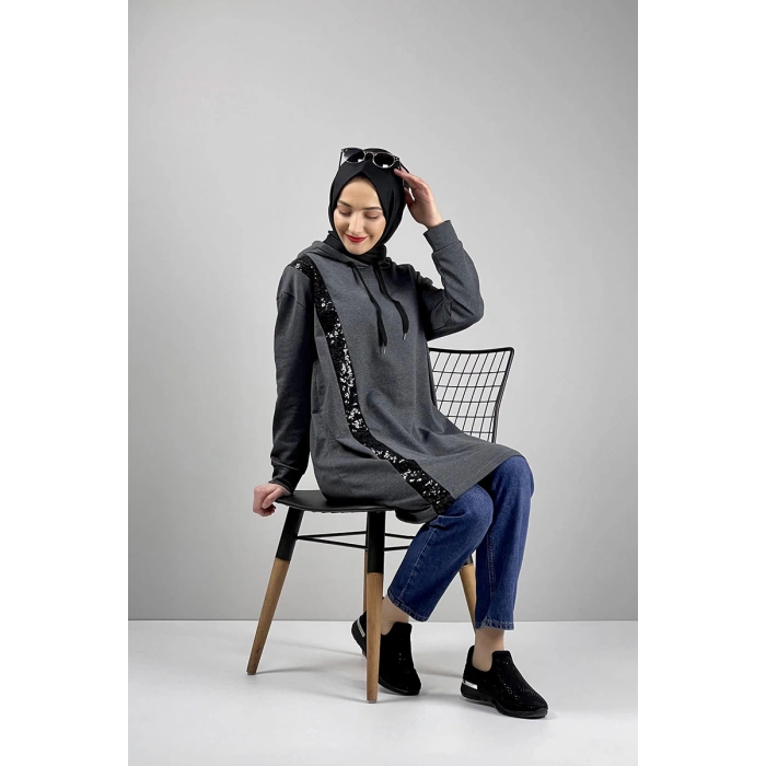 Moda Çizgi Desenli Tunik