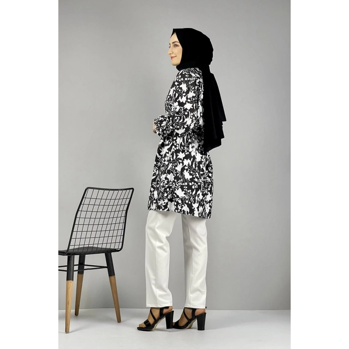 Moda Çizgi Desenli Tunik