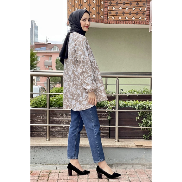 Moda Çizgi Desenli Tunik