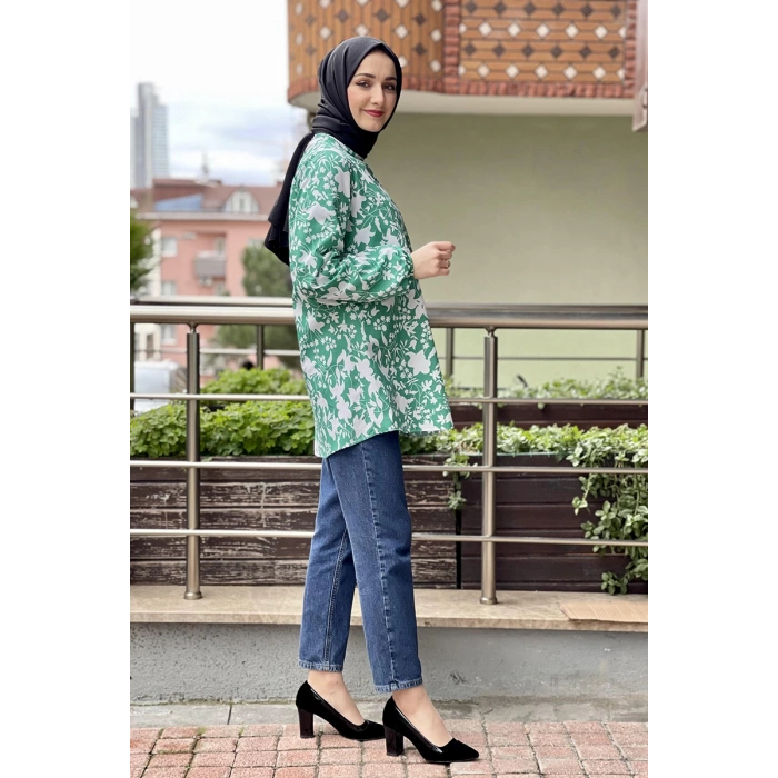 Moda Çizgi Desenli Tunik