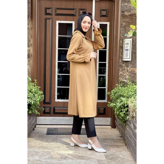 Moda Çizgi Desenli Tunik