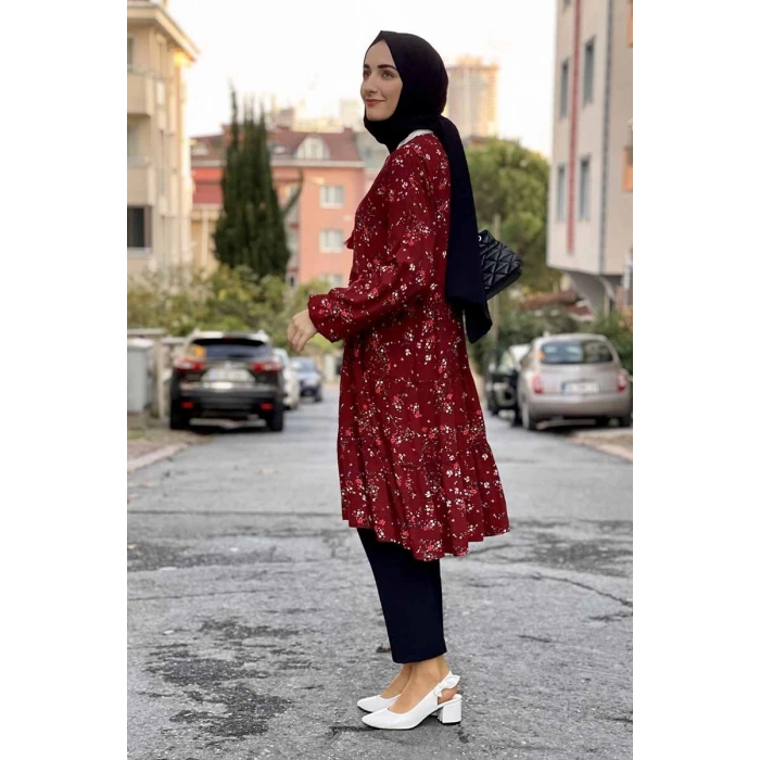 Moda Çizgi Desenli Tunik