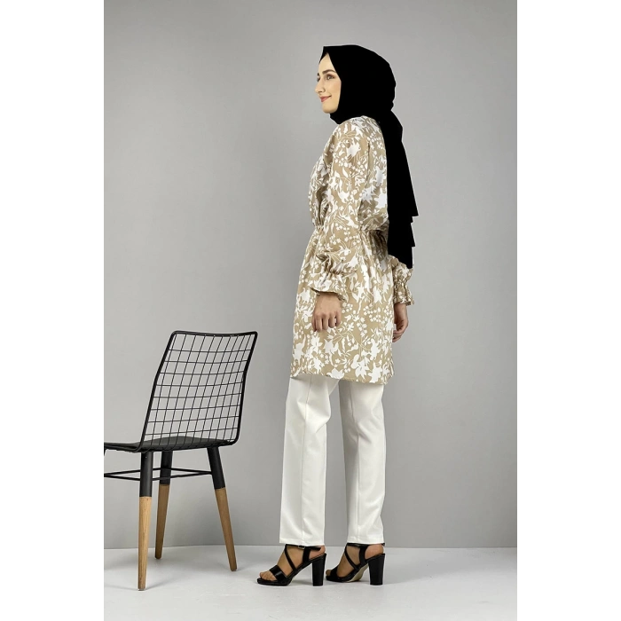 Moda Çizgi Desenli Tunik