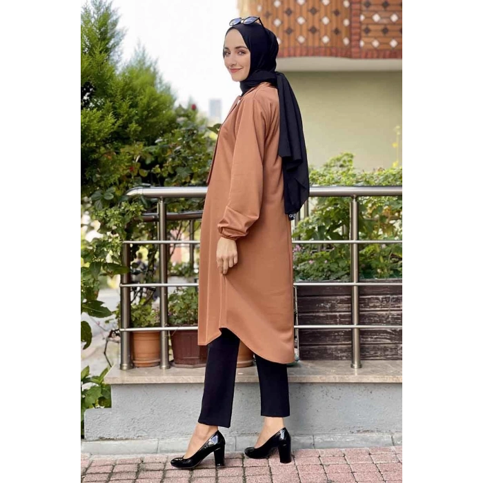 Moda Çizgi Desenli Tunik