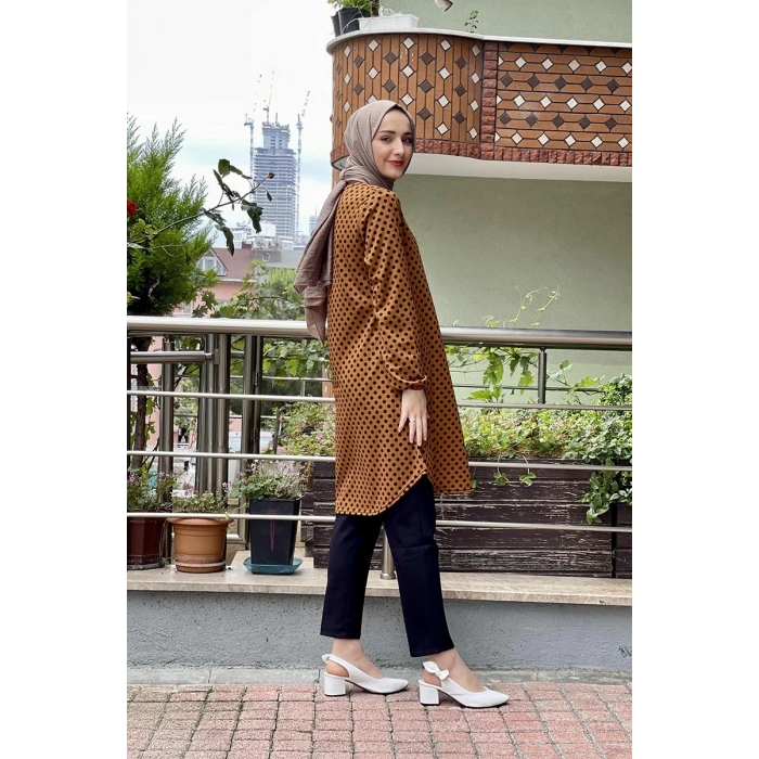 Moda Çizgi Desenli Tunik