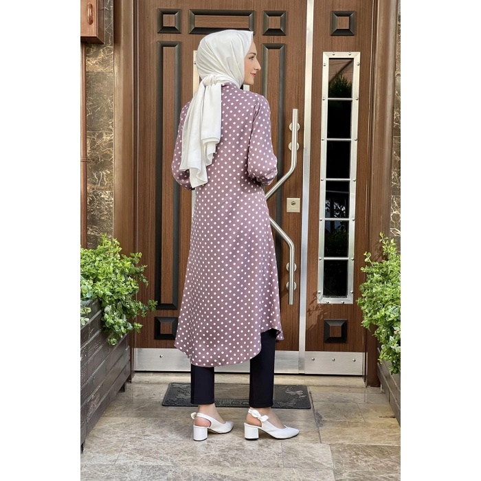 Moda Çizgi Desenli Tunik