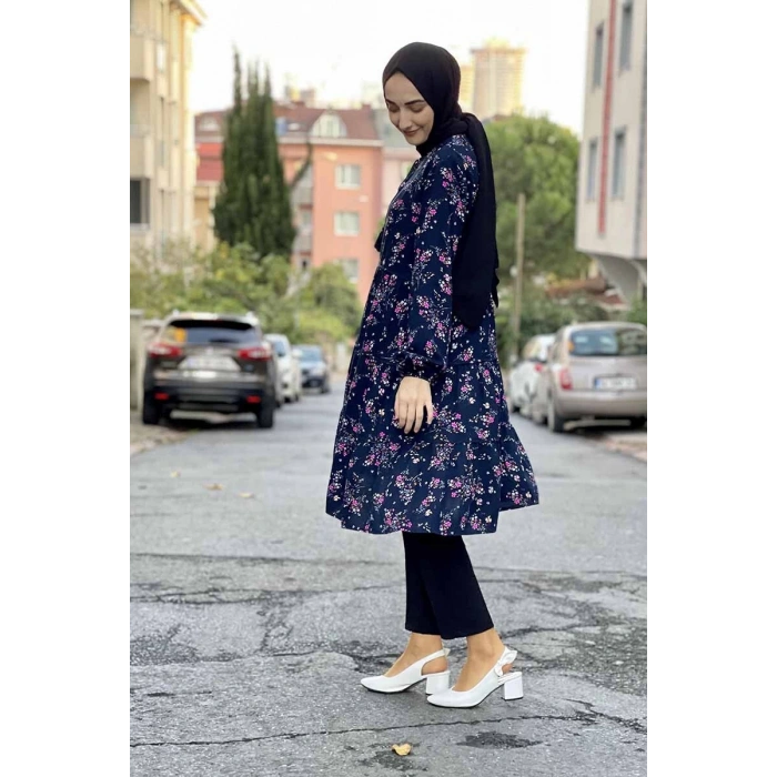Moda Çizgi Desenli Tunik