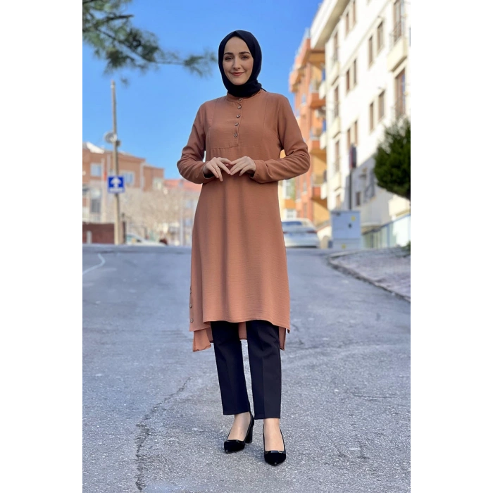 Moda Çizgi Desenli Tunik