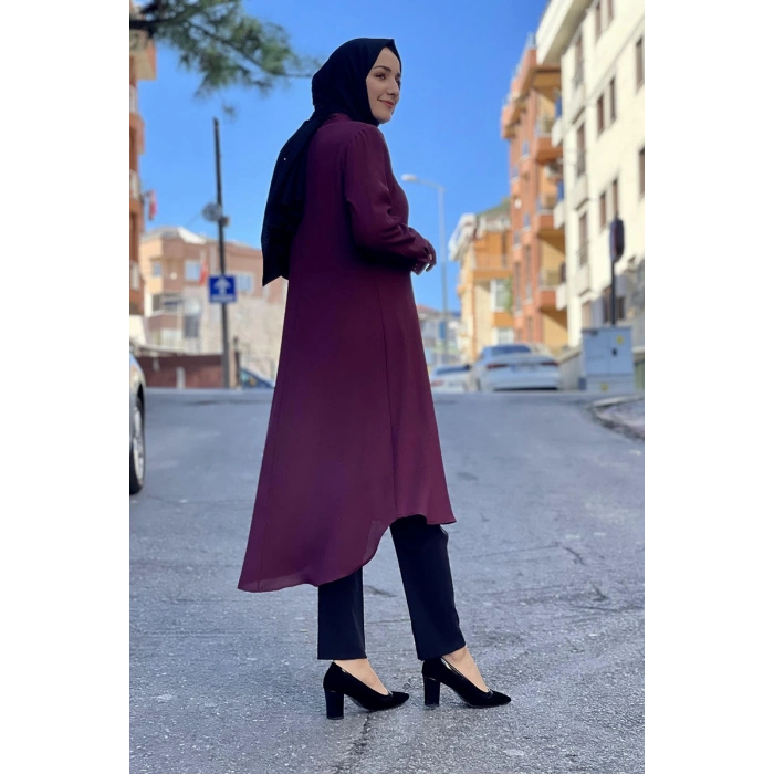 Moda Çizgi Desenli Tunik