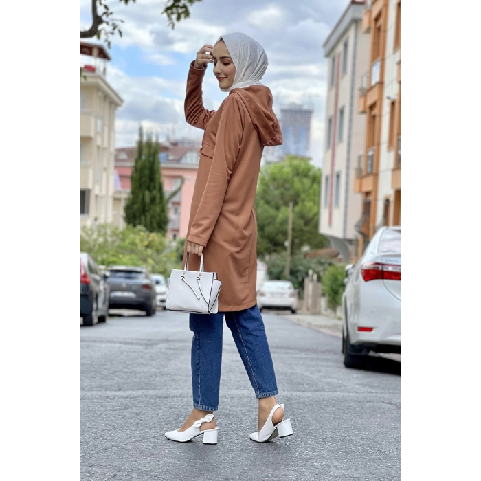 Moda Çizgi Desenli Tunik