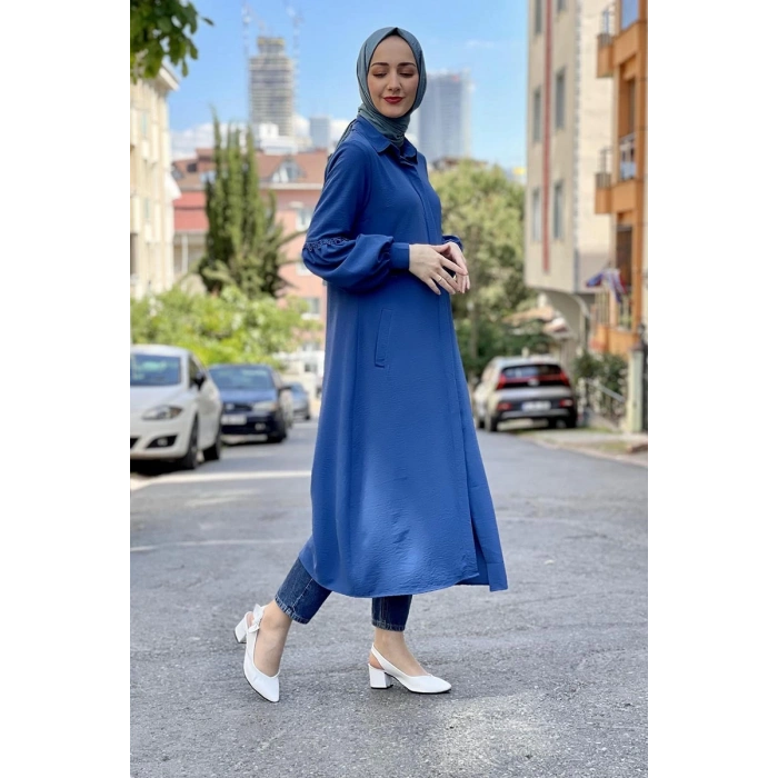 Moda Çizgi Desenli Tunik