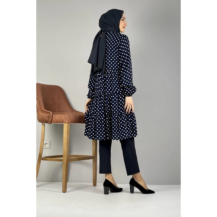 Moda Çizgi Desenli Tunik