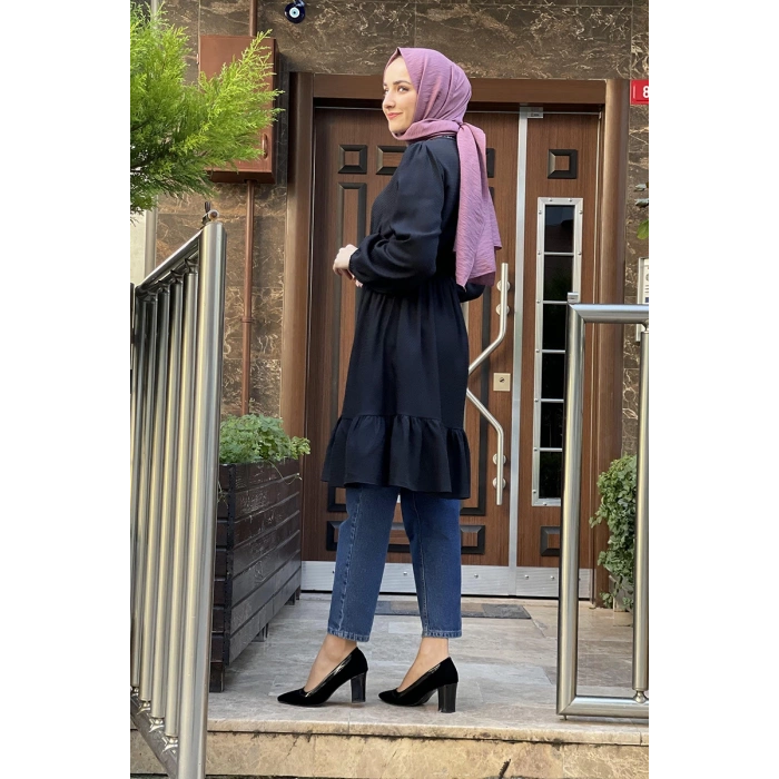 Moda Çizgi Desenli Tunik