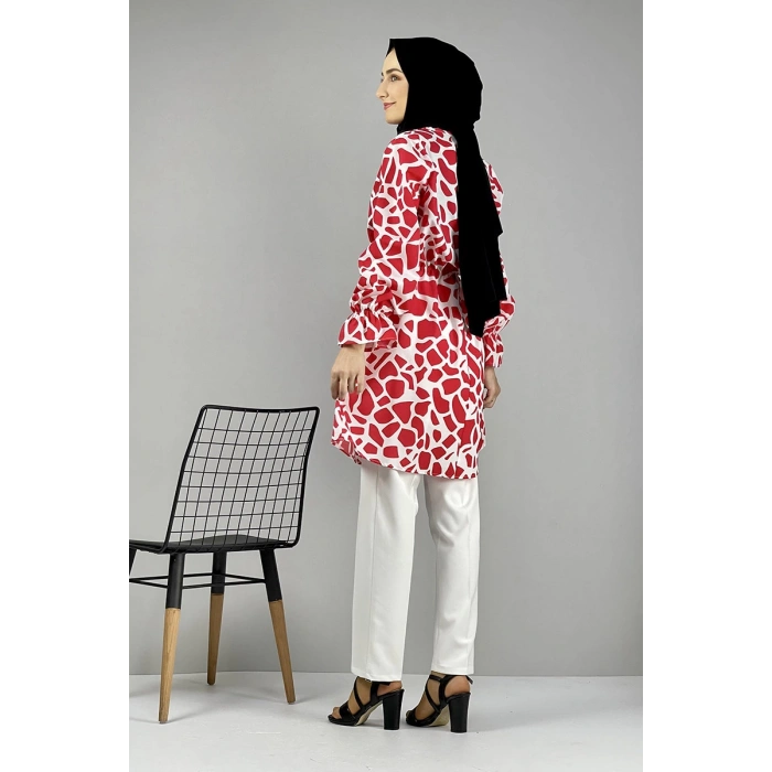 Moda Çizgi Desenli Tunik