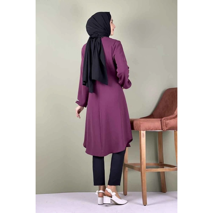 Moda Çizgi Desenli Tunik