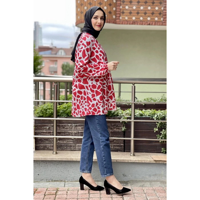 Moda Çizgi Desenli Tunik