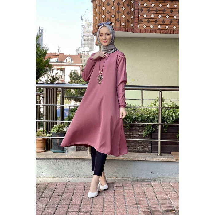 Moda Çizgi Desenli Tunik