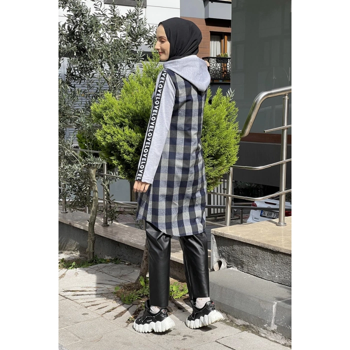 Moda Çizgi Desenli Tunik