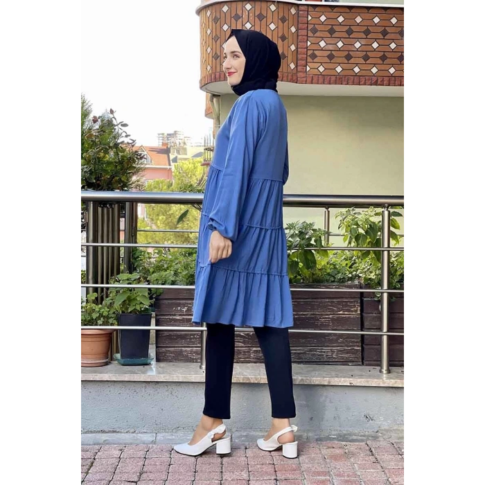 Moda Çizgi Desenli Tunik