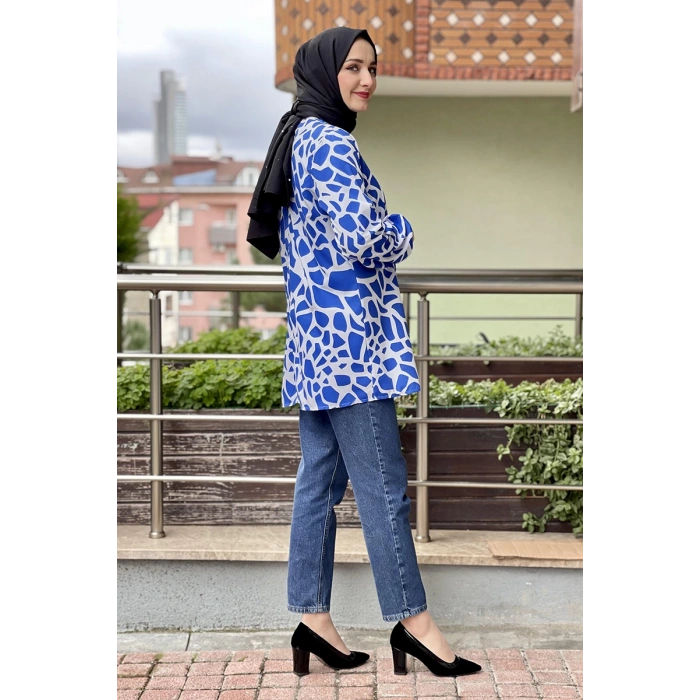 Moda Çizgi Desenli Tunik