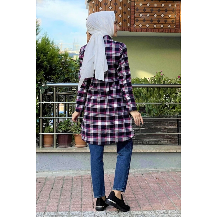 Moda Çizgi Desenli Tunik