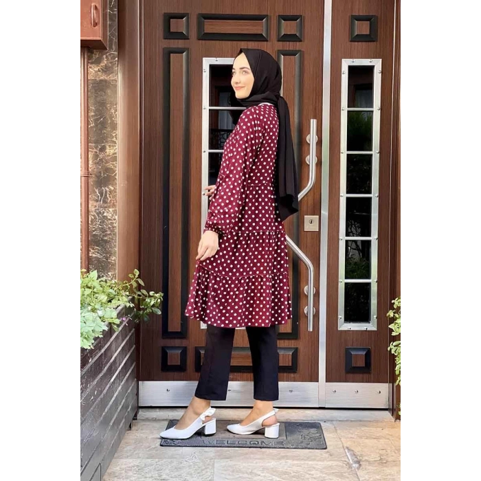 Moda Çizgi Desenli Tunik