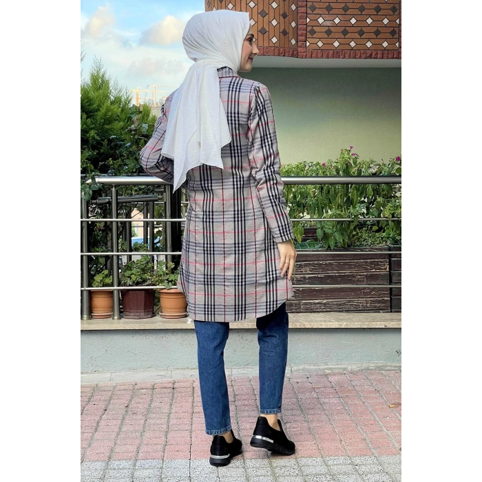 Moda Çizgi Desenli Tunik