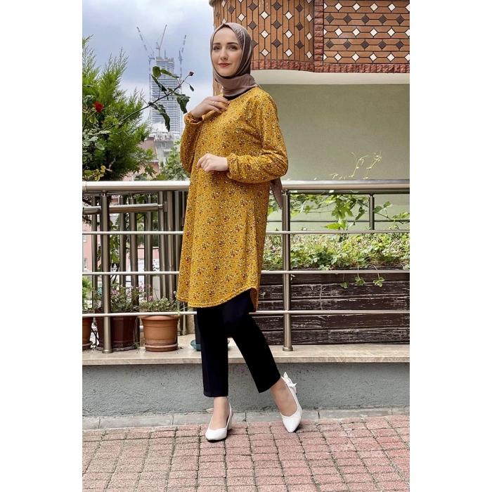 Moda Çizgi Desenli Tunik