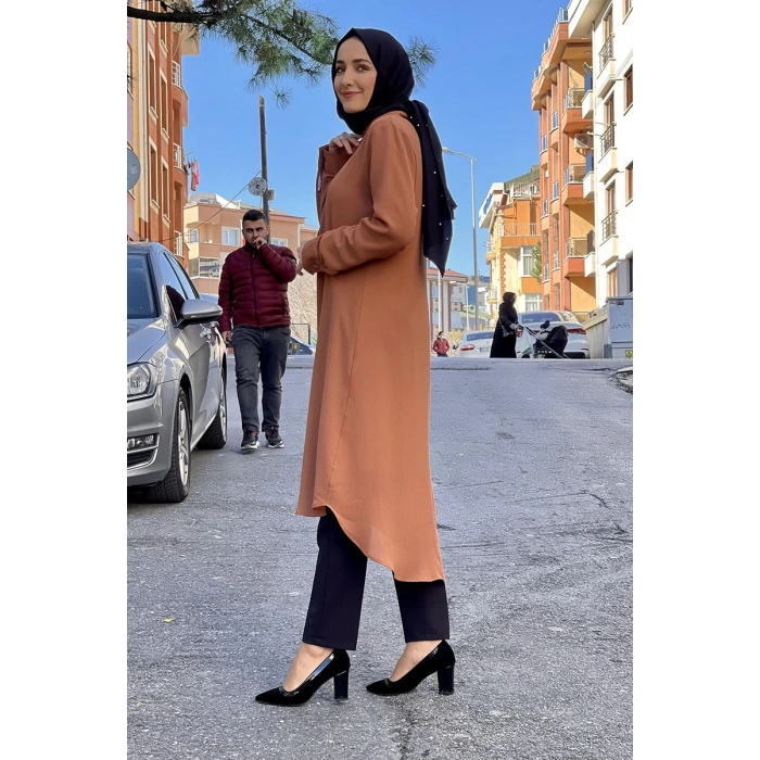 Moda Çizgi Desenli Tunik