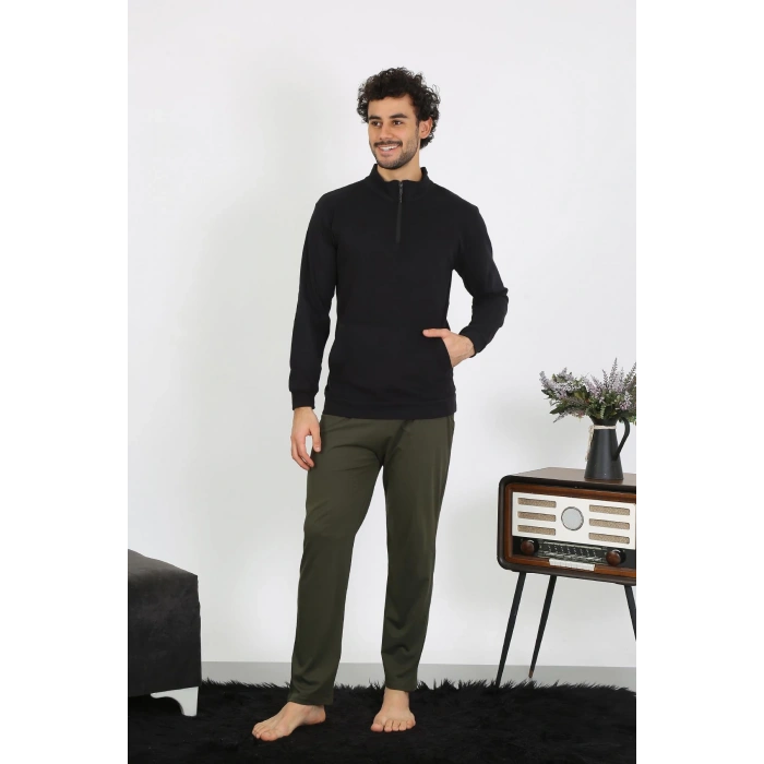 moda çizgi Erkek 3 İplik Penye Sweatshirt 6850