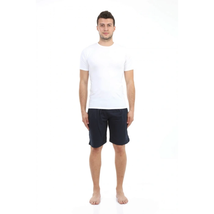 Moda Çizgi Erkek Cepli Pamuk Şort 27207