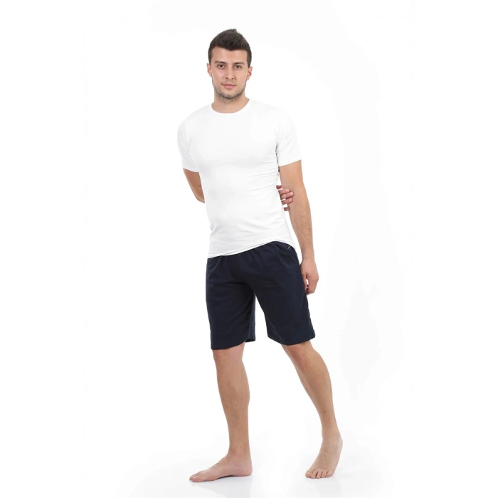 Moda Çizgi Erkek Cepli Pamuk Şort 27207