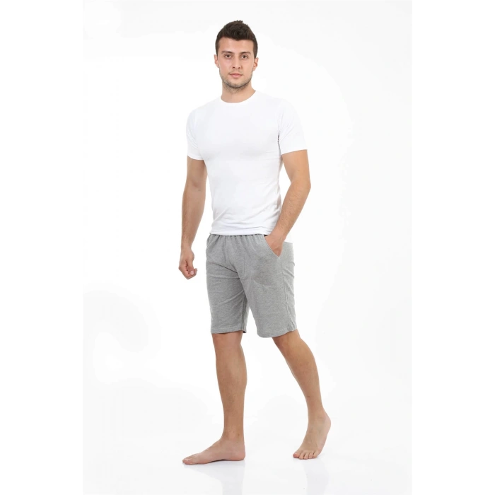 Moda Çizgi Erkek Cepli Pamuk Şort 27210