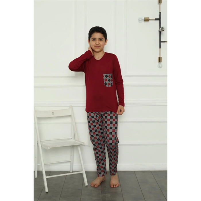 Moda Çizgi Erkek Çocuk Penye Pijama Takım 20385