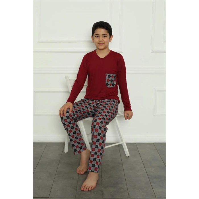 Moda Çizgi Erkek Çocuk Penye Pijama Takım 20385