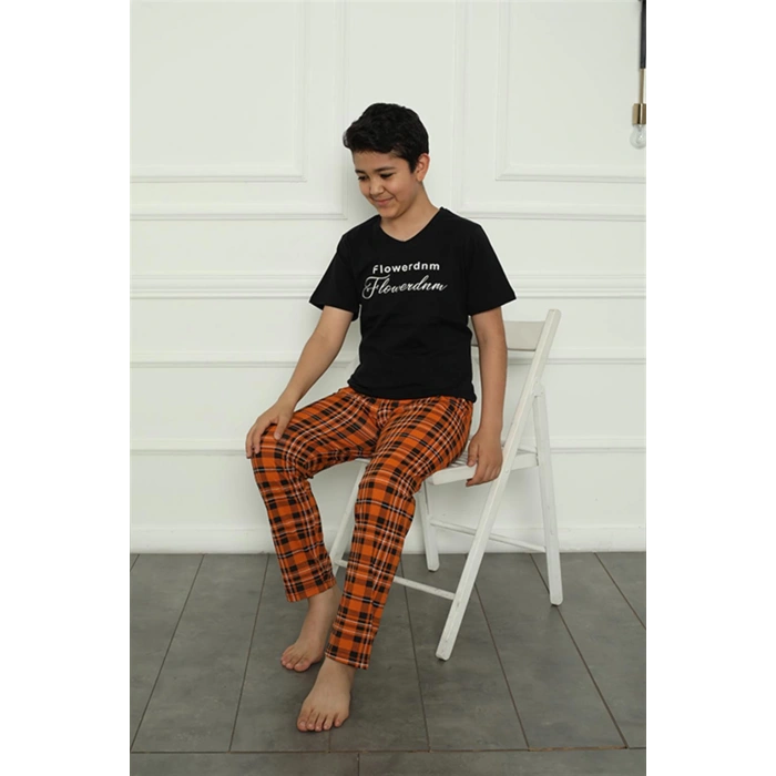 Moda Çizgi Erkek Çocuk Penye Pijama Takım 20395