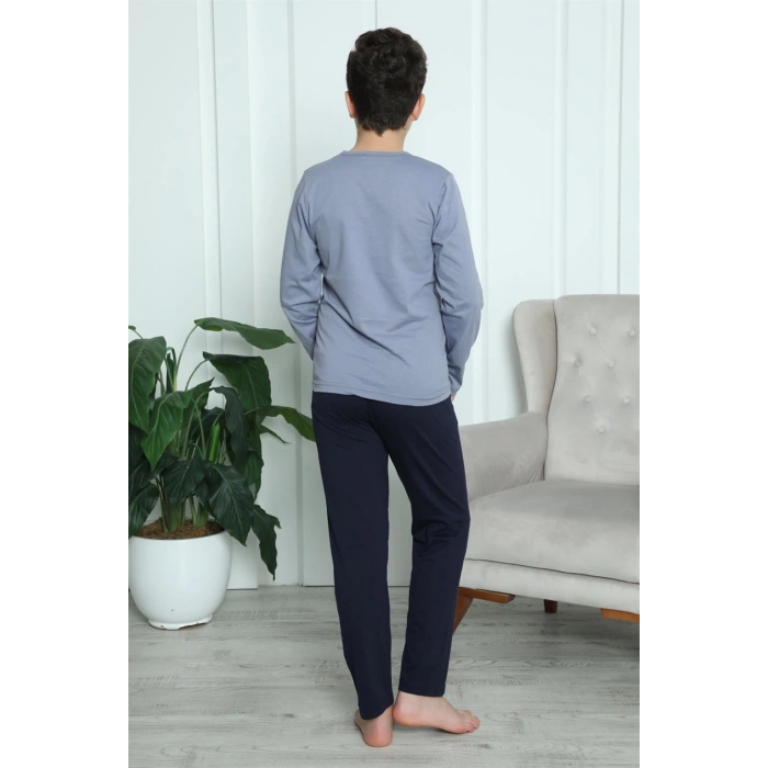 Moda Çizgi Erkek Çocuk Penye Pijama Takım 20411