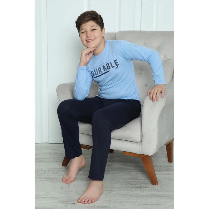 Moda Çizgi Erkek Çocuk Penye Pijama Takım 20412