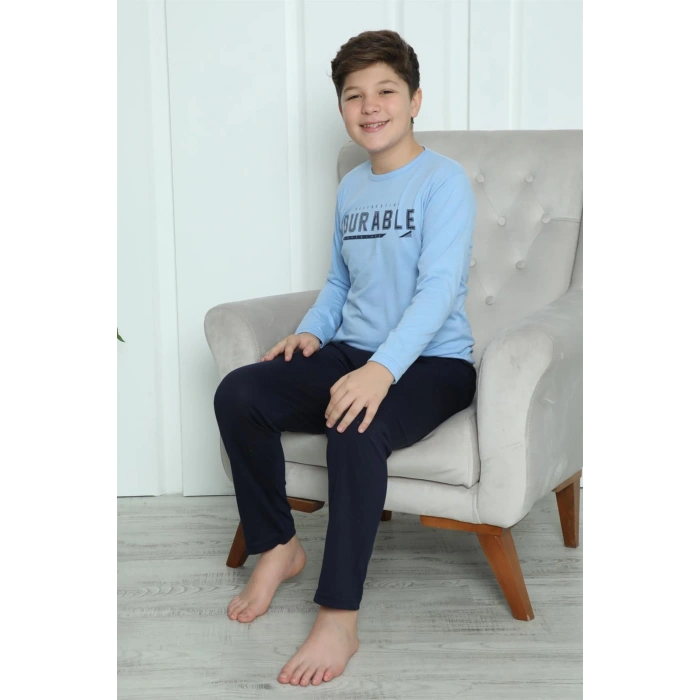 Moda Çizgi Erkek Çocuk Penye Pijama Takım 20412