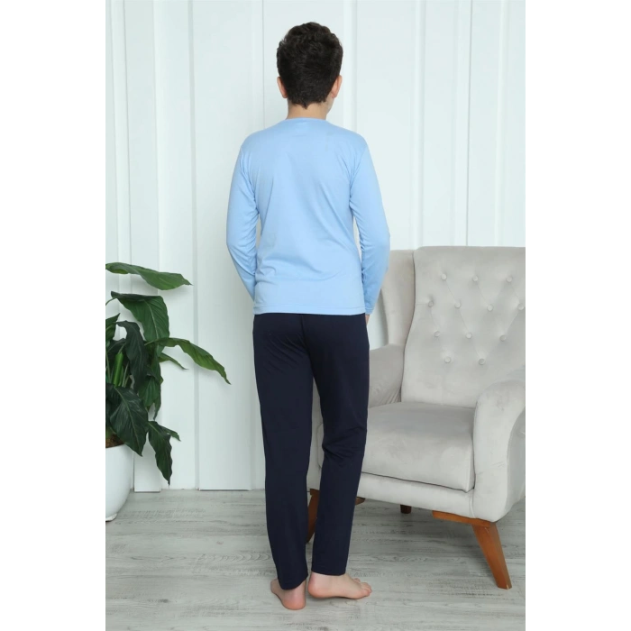 Moda Çizgi Erkek Çocuk Penye Pijama Takım 20412