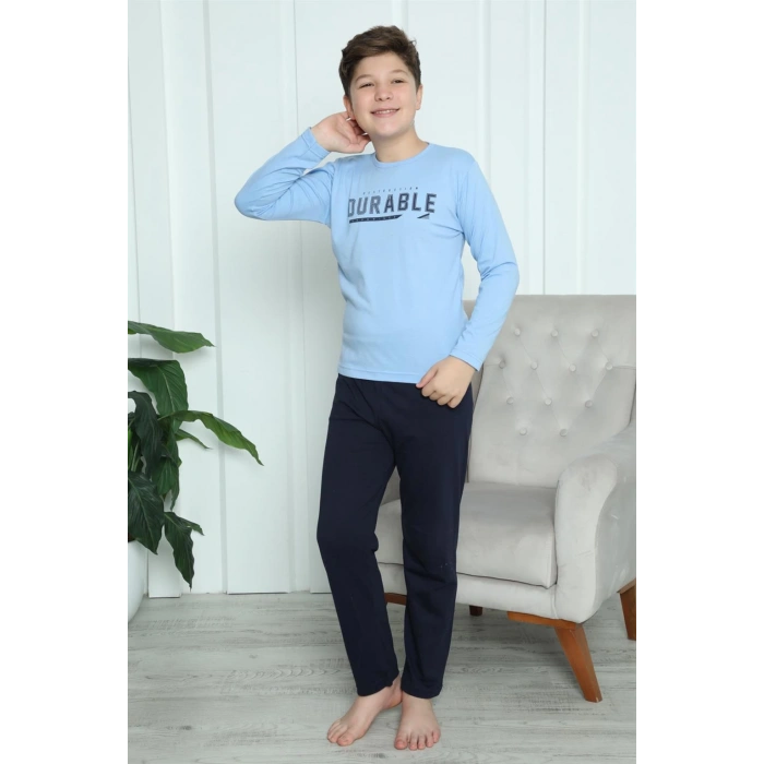 Moda Çizgi Erkek Çocuk Penye Pijama Takım 20412